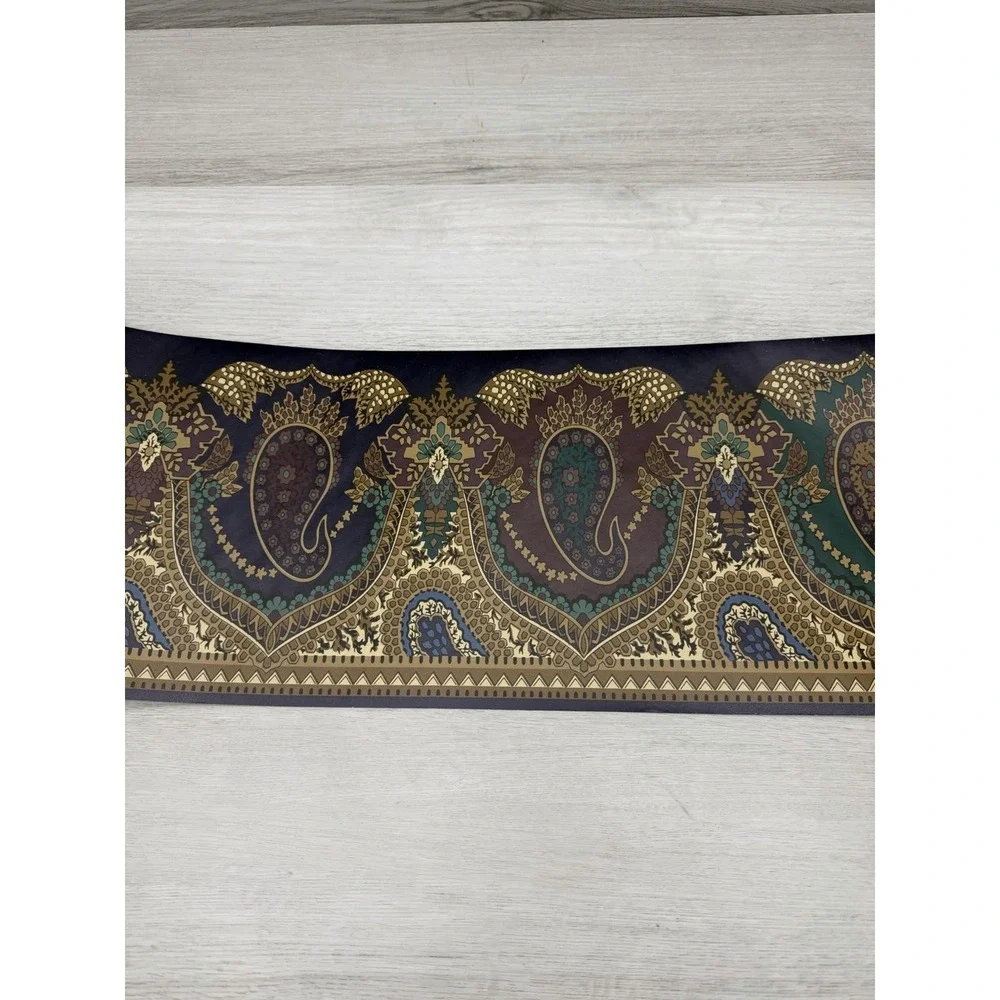 Moroccan Medallion Wallpaper Border Brewster Hancock 4 Rolls 20 Yards Gold Teal